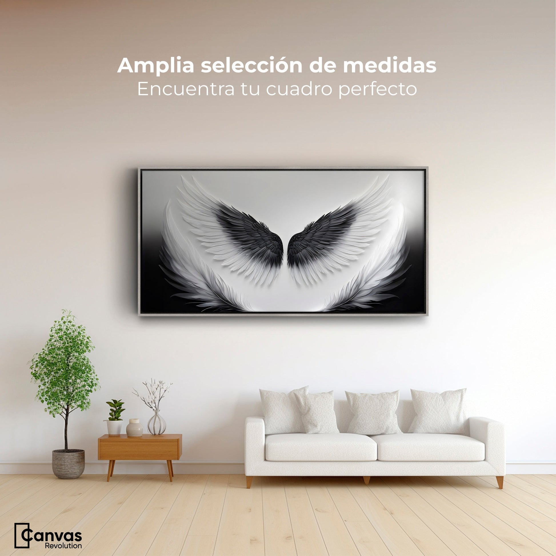 Cuadros Decorativos Canvas Revolution | Angel Vuelo Sagrado | Montaje3
