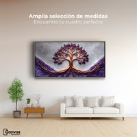 Cuadros Decorativos Canvas Revolution | Arbol Vida Lavanda | Montaje3