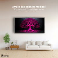 Cuadros Decorativos Canvas Revolution | Arbol Vida Rosa | Montaje3