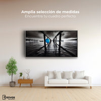 Cuadros Decorativos Canvas Revolution | Azul En El Muelle | Montaje3