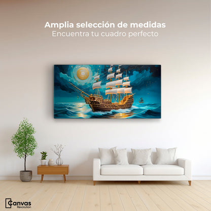 Cuadros Decorativos Canvas Revolution | Barco Del Horizonte | Montaje3