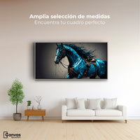 Cuadros Decorativos Canvas Revolution | Brillo Azul Equino | Montaje3