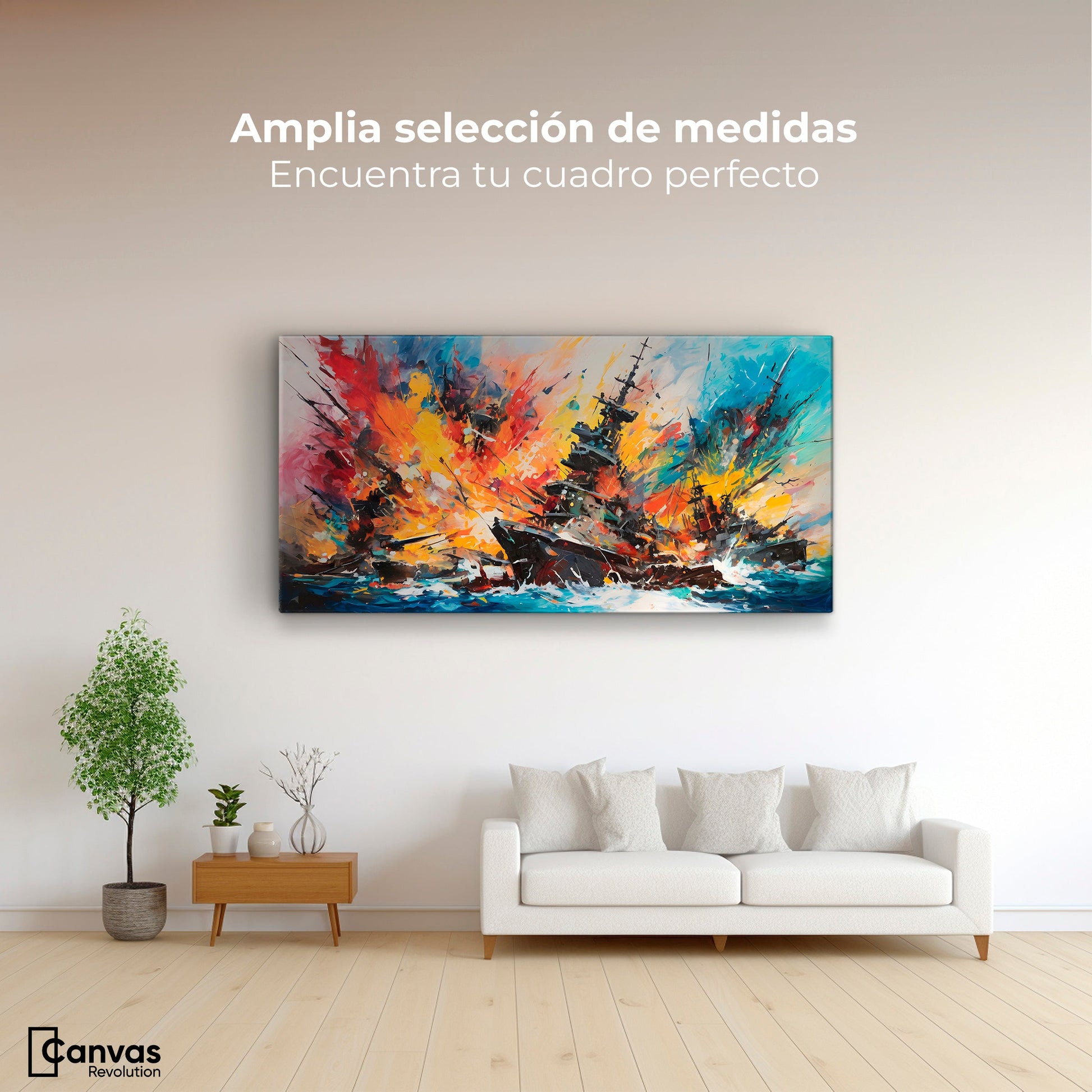 Cuadros Decorativos Canvas Revolution | Buque Explosivo | Montaje3