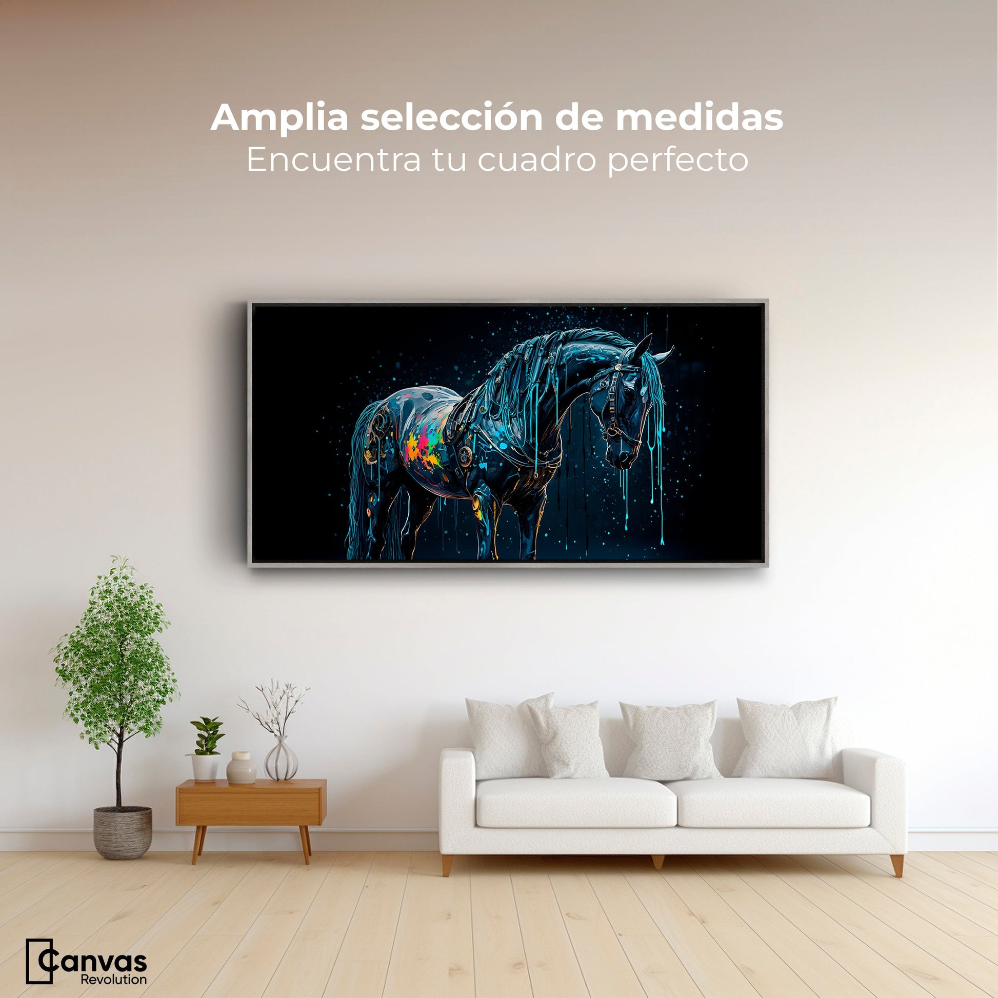 Cuadros Decorativos Canvas Revolution | Caballo Fusiones | Montaje3