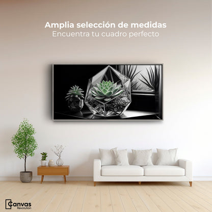 Cuadros Decorativos Canvas Revolution | Cactus Esmeralda | Montaje3