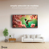Cuadros Decorativos Canvas Revolution | Colibri Danza Flor | Montaje3