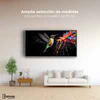 Cuadros Decorativos Canvas Revolution | Colibri Luminoso | Montaje3