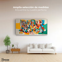 Cuadros Decorativos Canvas Revolution | Colorido Cubismo | Montaje3