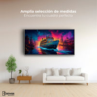 Cuadros Decorativos Canvas Revolution | Crepusculo Acuatico | Montaje3