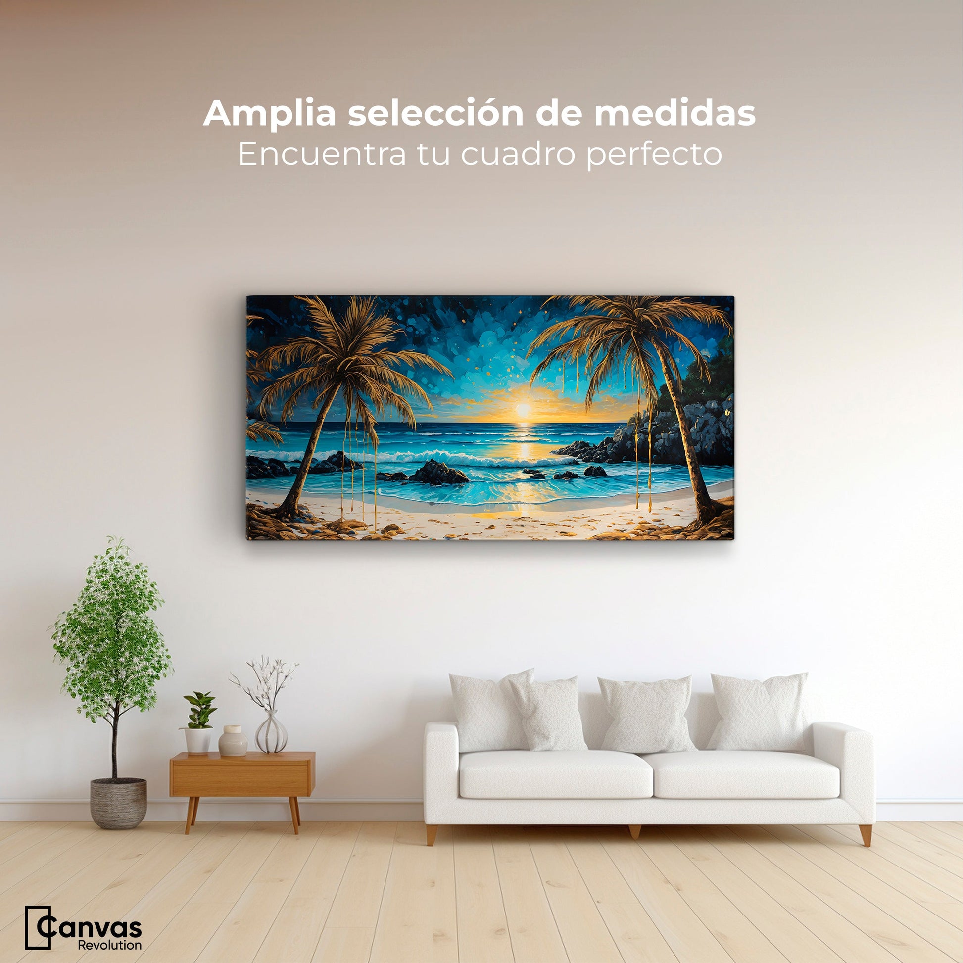 Cuadros Decorativos Canvas Revolution | Crepusculo Tropical | Montaje3