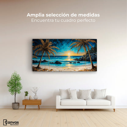 Cuadros Decorativos Canvas Revolution | Crepusculo Tropical | Montaje3