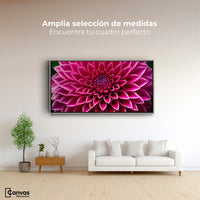 Cuadros Decorativos Canvas Revolution | Dalia Magenta Flor | Montaje3