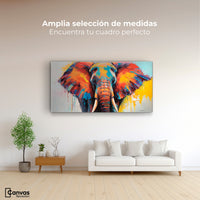 Cuadros Decorativos Canvas Revolution | Elefante Marfil | Montaje3