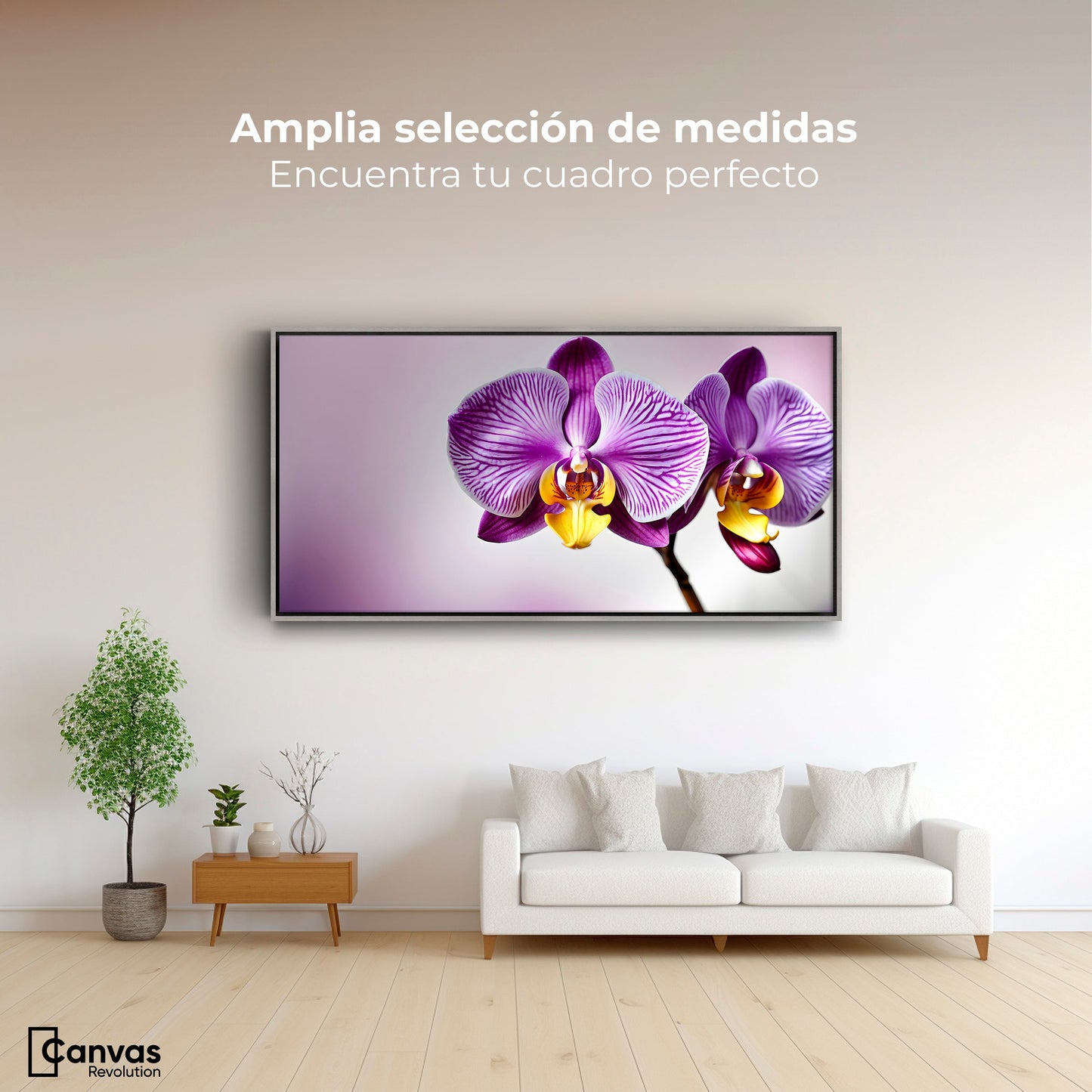 Cuadros Decorativos Canvas Revolution | Esencia Violeta | Montaje3