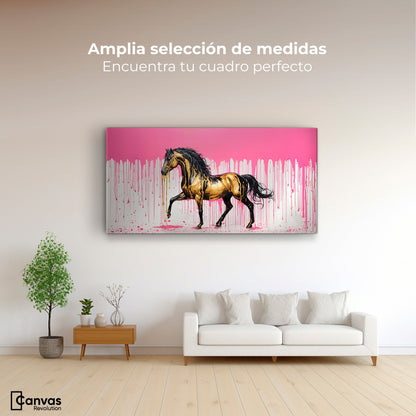 Cuadros Decorativos Canvas Revolution | Esplendor Oro Rosa | Montaje3