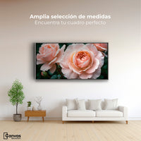 Cuadros Decorativos Canvas Revolution | Eterna Rosa Inglesa | Montaje3