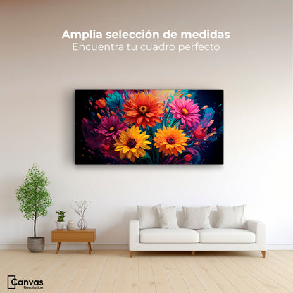 Cuadros Decorativos Canvas Revolution | Explosion Flores | Montaje3