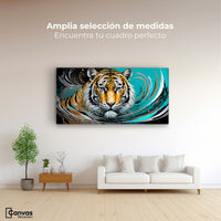 Cuadros Decorativos Canvas Revolution | Fuerza Del Tigre | Montaje3
