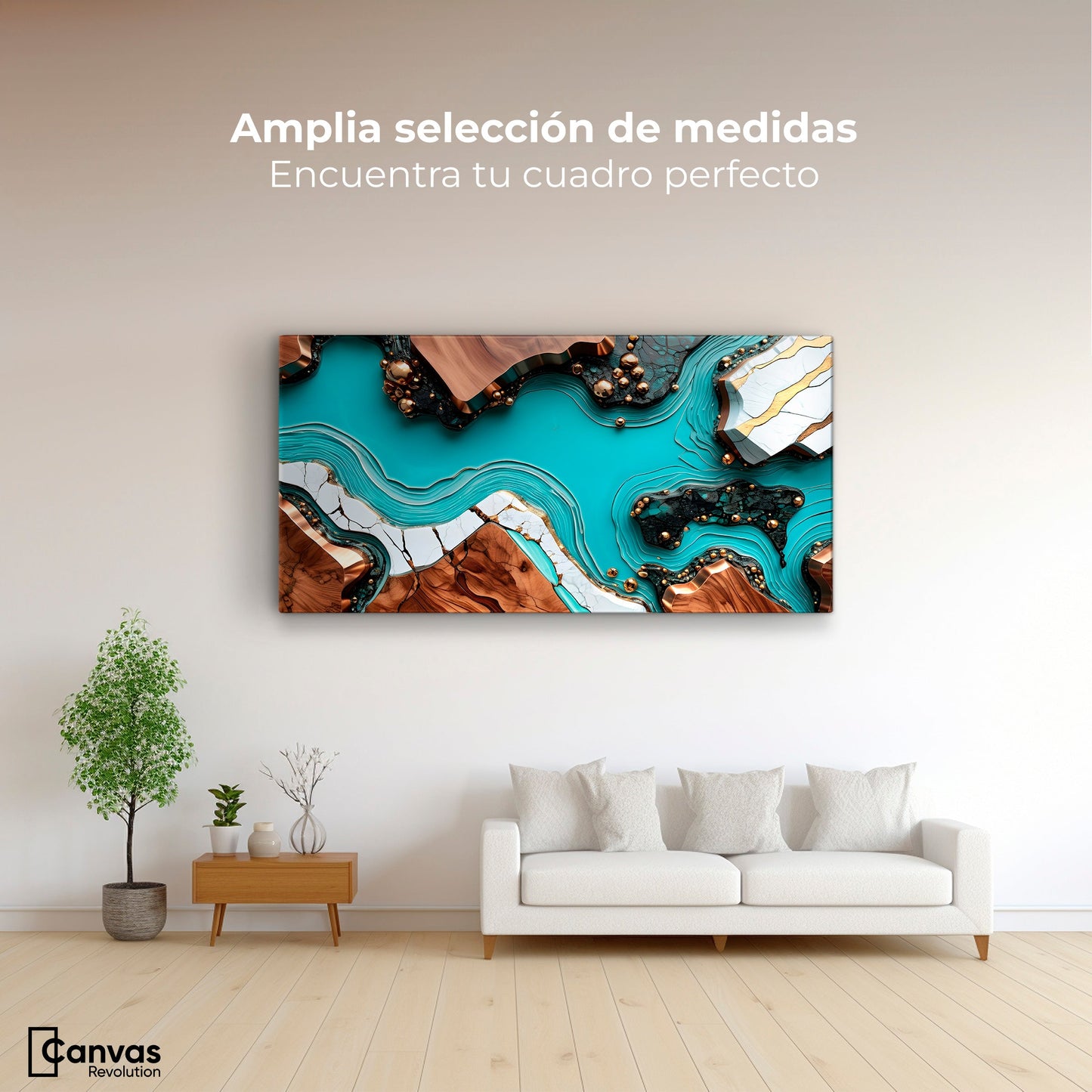 Cuadros Decorativos Canvas Revolution | Fusion Artistica | Montaje3