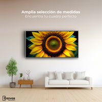 Cuadros Decorativos Canvas Revolution | Girasol Cercano | Montaje3