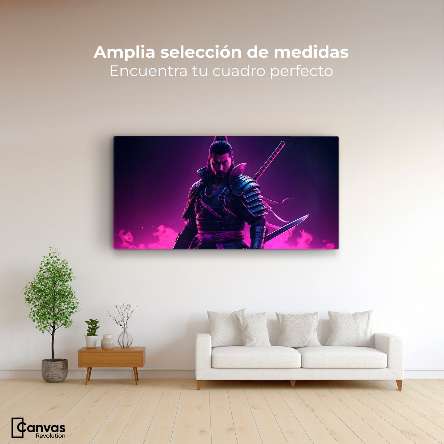 Cuadros Decorativos Canvas Revolution | Guerrero Samurai | Montaje3