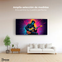 Cuadros Decorativos Canvas Revolution | Guitarrista Colores | Montaje3