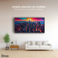 Cuadros Decorativos Canvas Revolution | Horizonte Vibrante | Montaje3