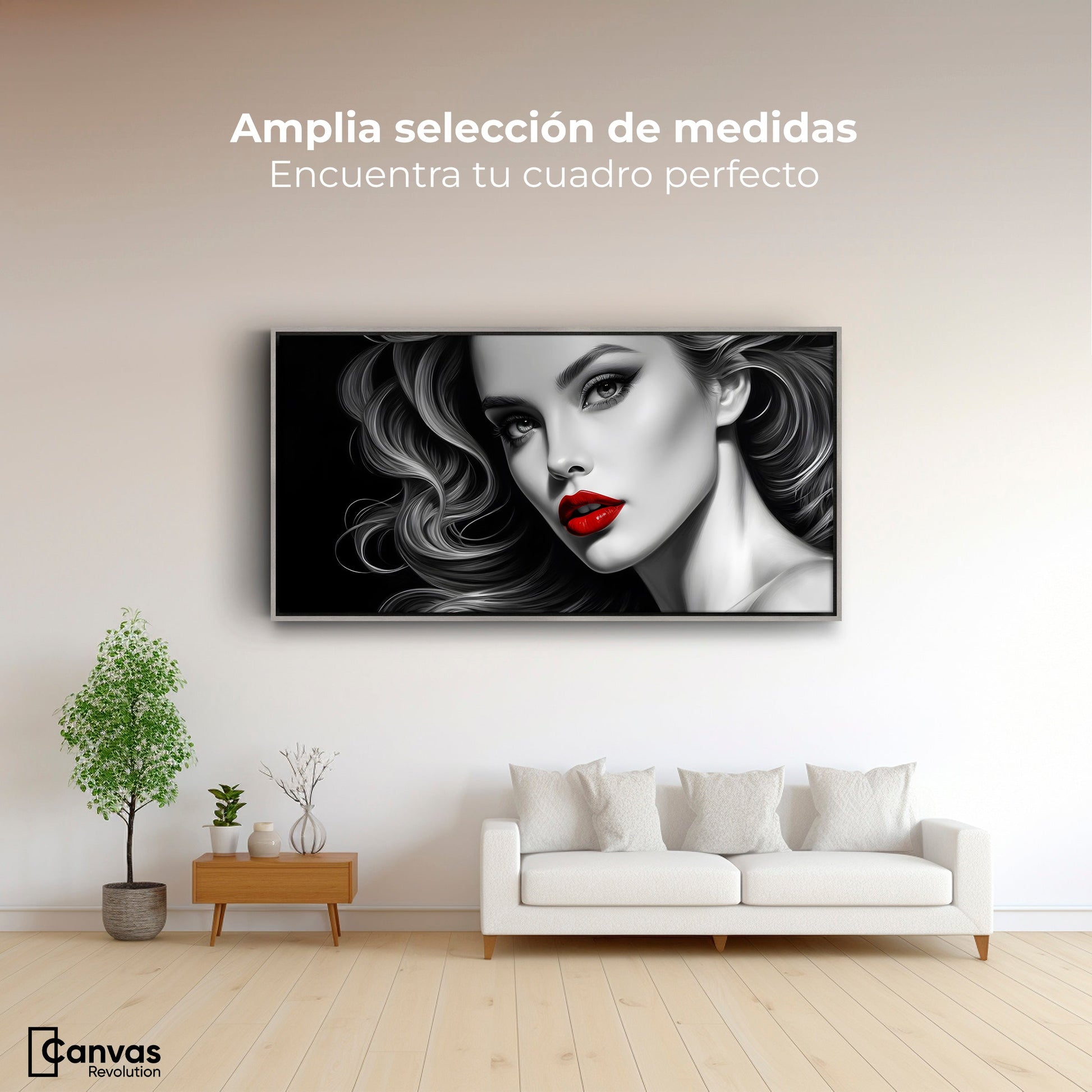 Cuadros Decorativos Canvas Revolution | Labios De Pasion | Montaje3