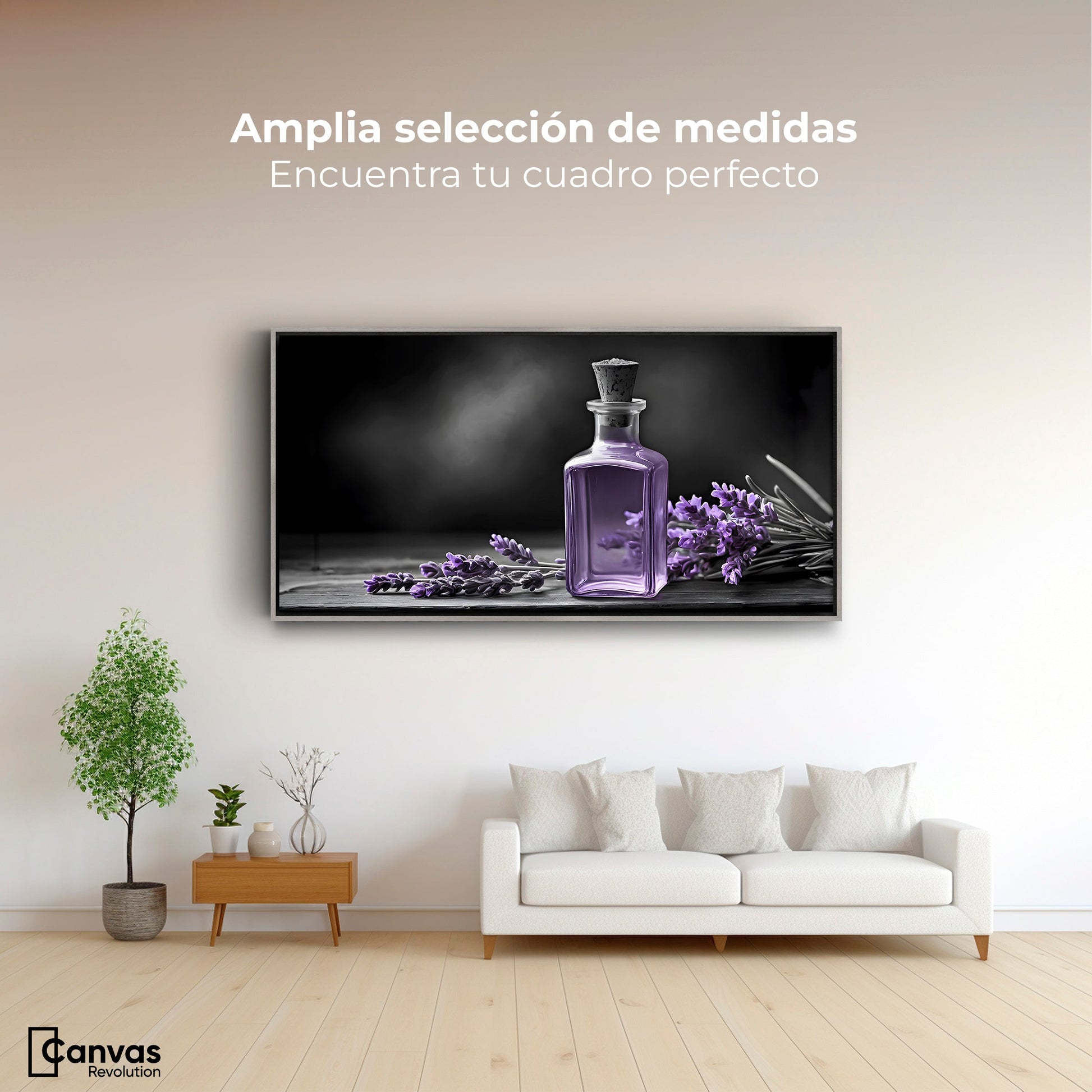 Cuadros Decorativos Canvas Revolution | Lavanda Y Encanto | Montaje3