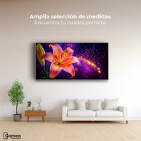 Cuadros Decorativos Canvas Revolution | Lirio Celestial | Montaje3
