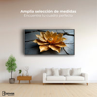Cuadros Decorativos Canvas Revolution | Loto Oro Mistico | Montaje3