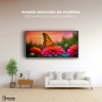 Cuadros Decorativos Canvas Revolution | Mariposa Radiante | Montaje3