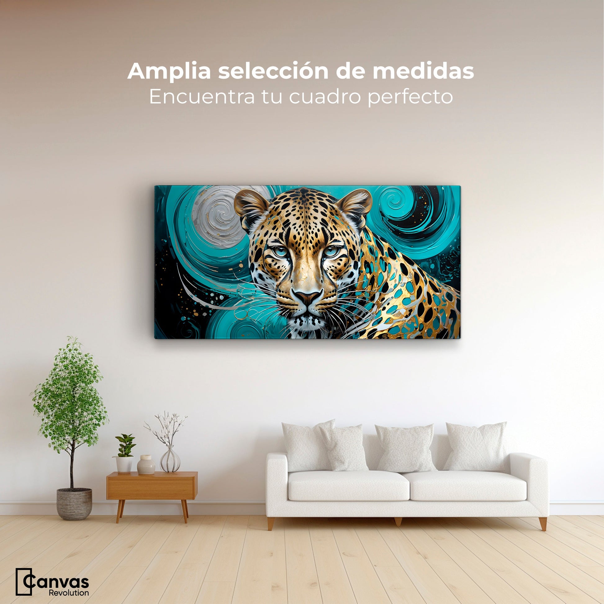 Cuadros Decorativos Canvas Revolution | Mirada De Cheetah | Montaje3