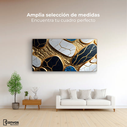 Cuadros Decorativos Canvas Revolution | Opulencia Abstracta | Montaje3