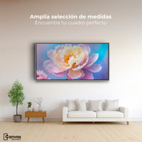 Cuadros Decorativos Canvas Revolution | Peonia Luz Eterna | Montaje3