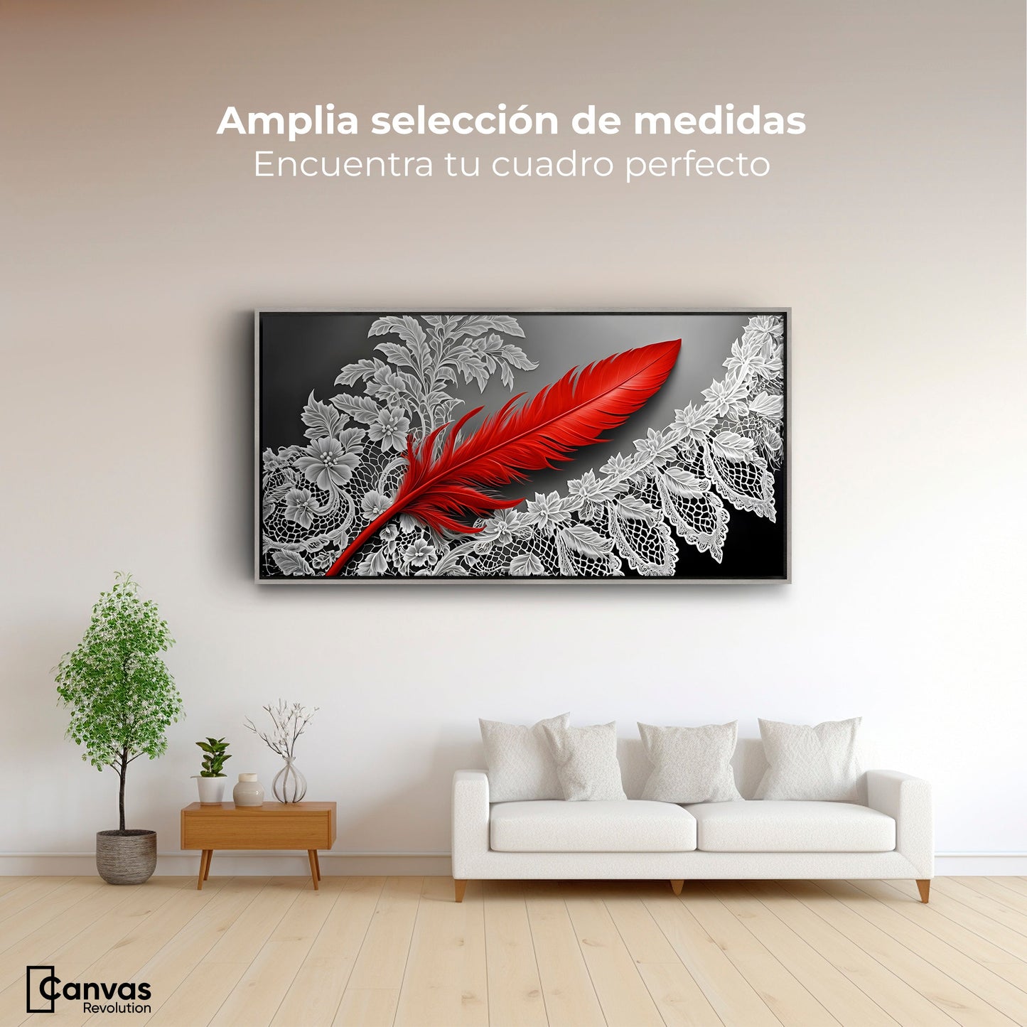 Cuadros Decorativos Canvas Revolution | Pluma Ardiente | Montaje3