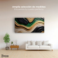 Cuadros Decorativos Canvas Revolution | Rio Abstracto Jade | Montaje3