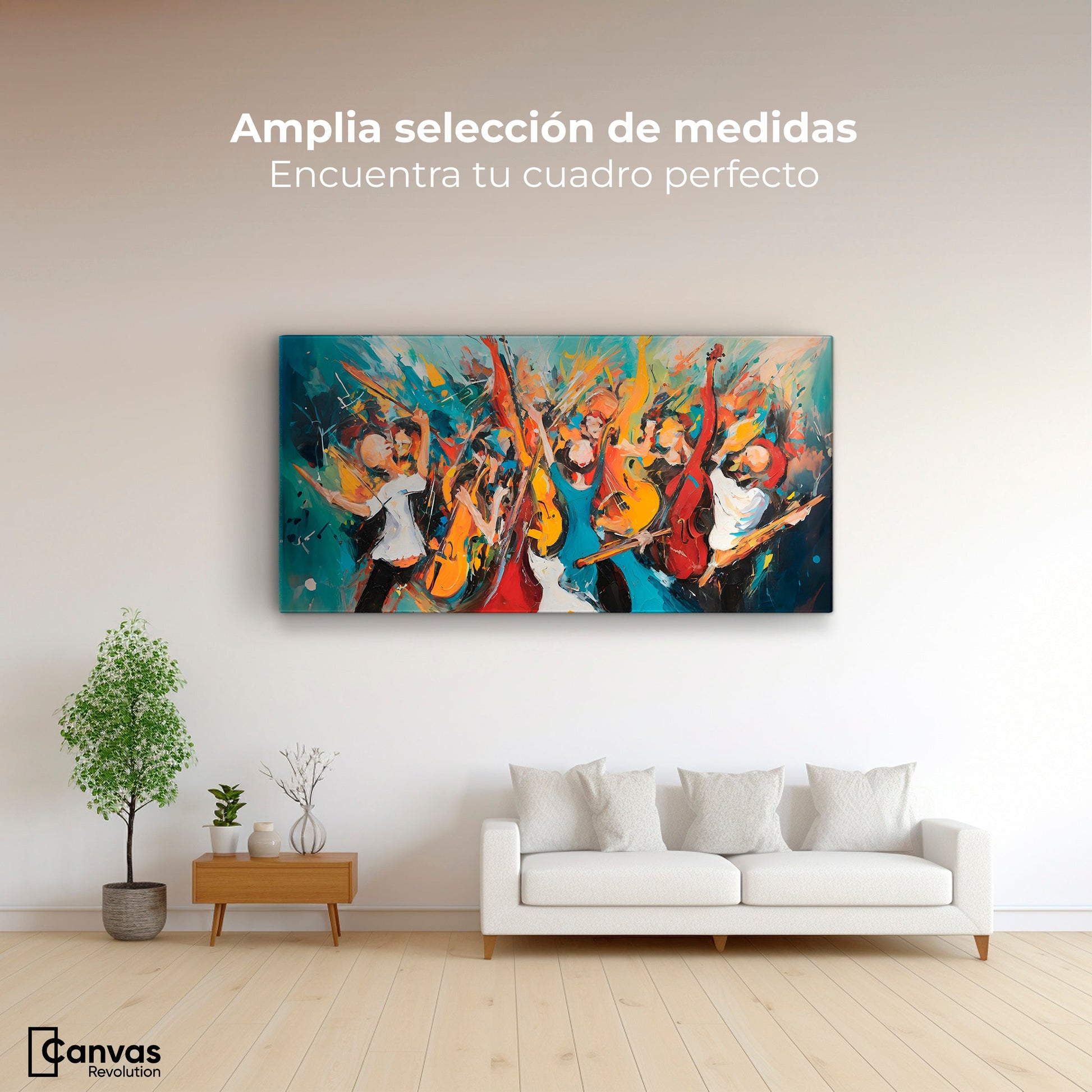 Cuadros Decorativos Canvas Revolution | Sinfonia Vibrante | Montaje3