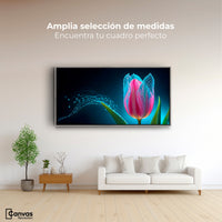Cuadros Decorativos Canvas Revolution | Tulipan Aura Viva | Montaje3