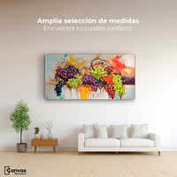 Cuadros Decorativos Canvas Revolution | Uvas Coloridas | Montaje3