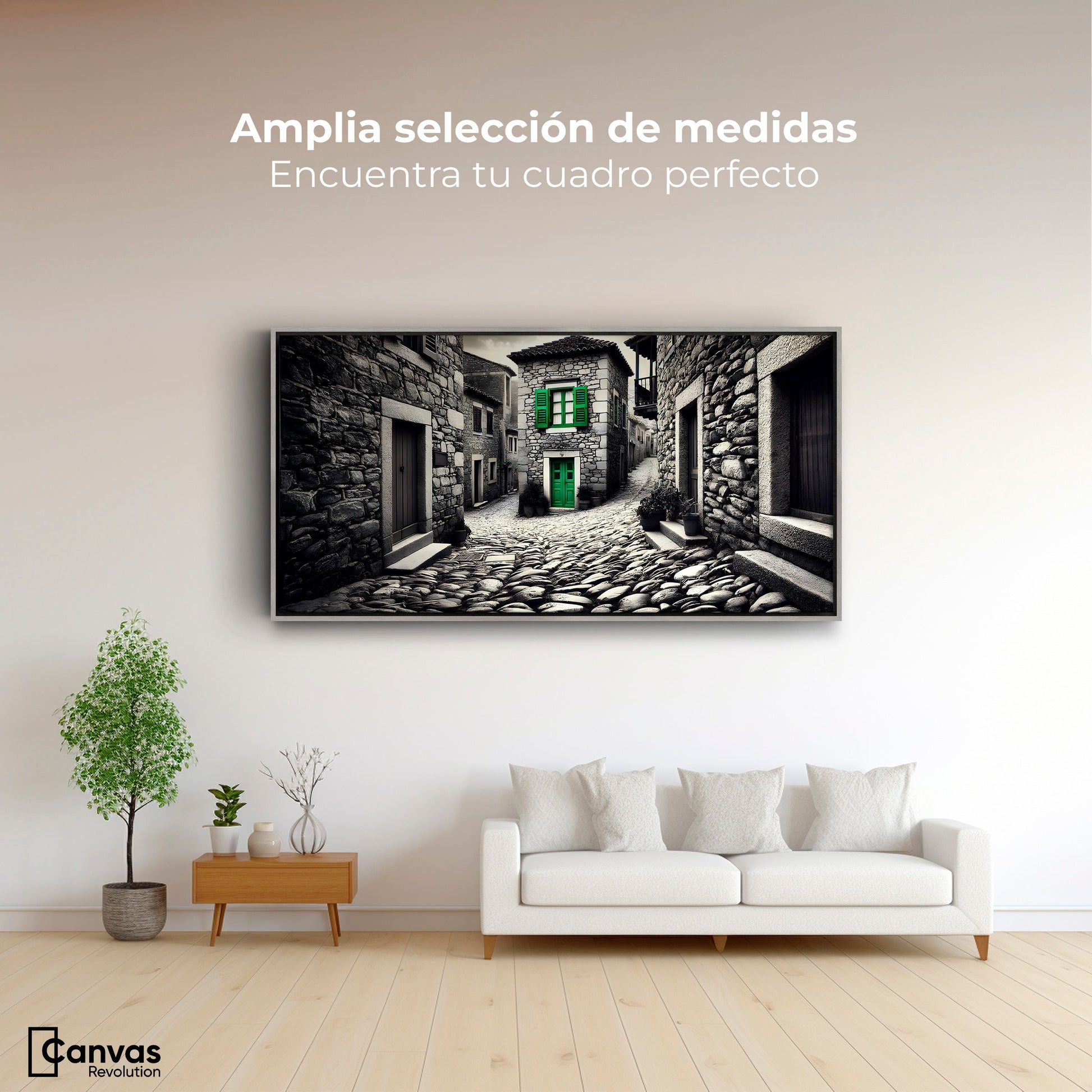 Cuadros Decorativos Canvas Revolution | Verde En La Sombra | Montaje3