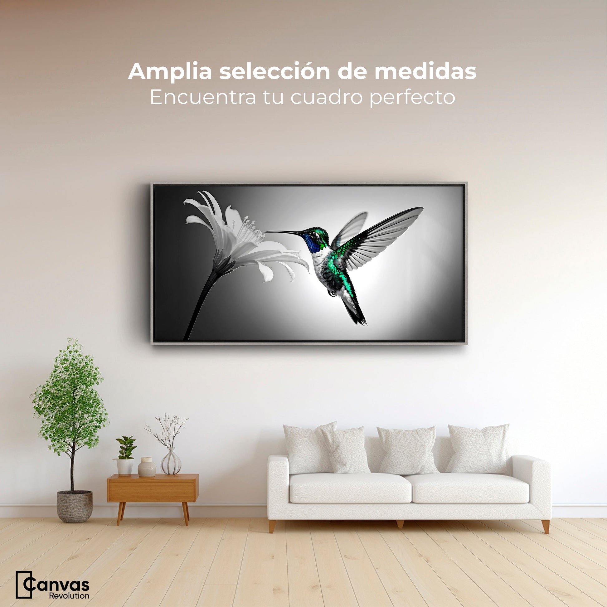 Cuadros Decorativos Canvas Revolution | Verde En Vuelo | Montaje3