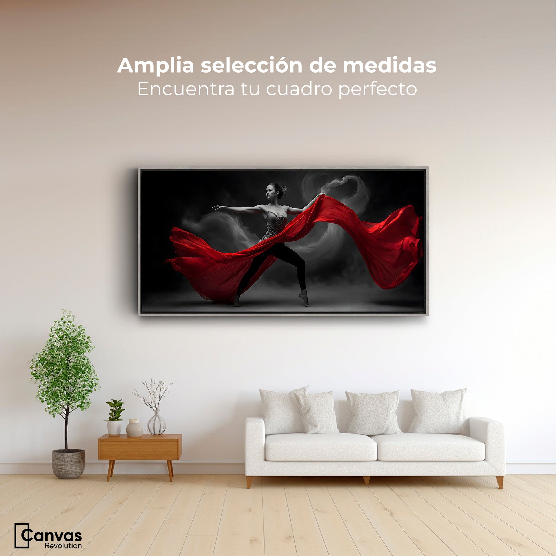 Cuadros Decorativos Canvas Revolution | Vuelo Escarlata | Montaje3