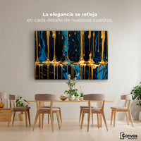 Cuadros Decorativos Canvas Revolution | Abstraccion Azul | Montaje4