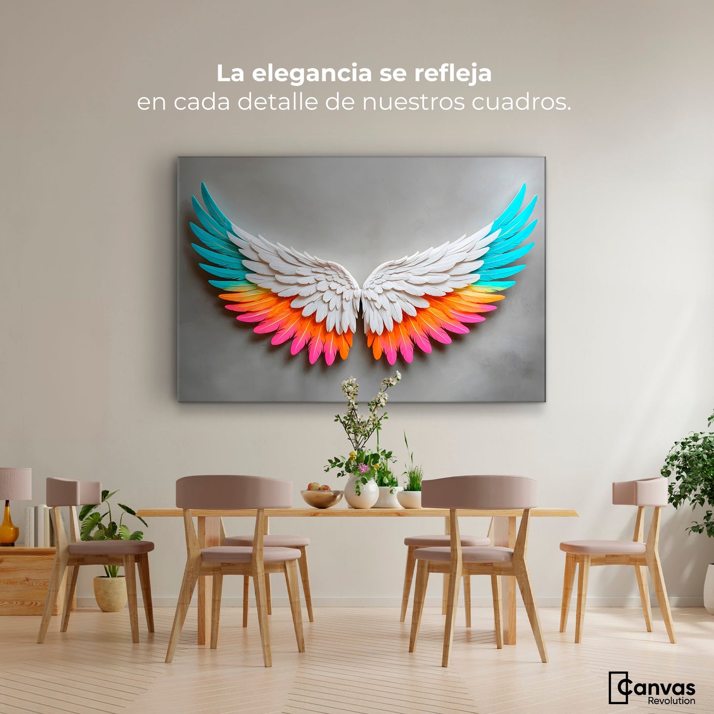 Cuadros Decorativos Canvas Revolution | Alas Angel Armonia | Montaje4