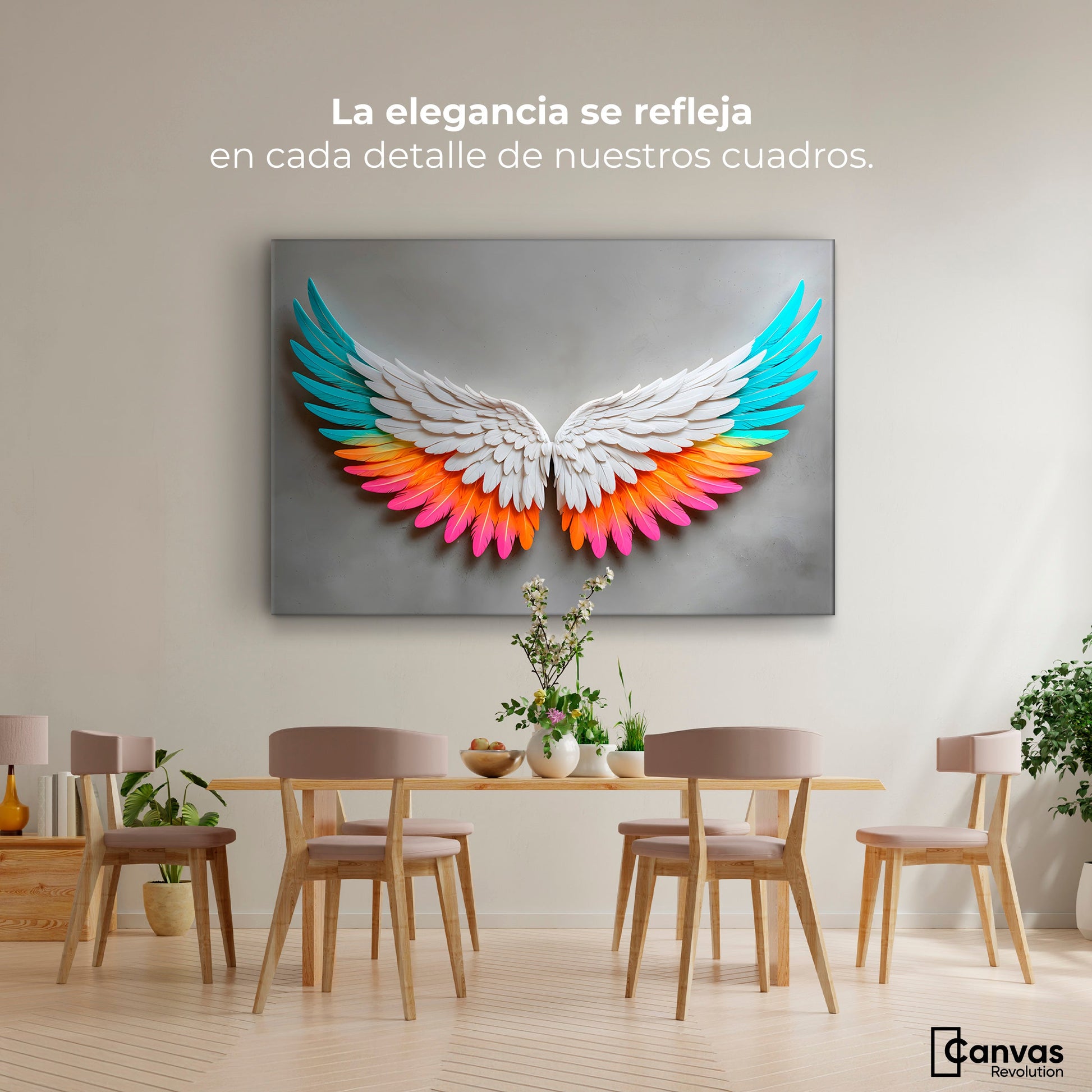 Cuadros Decorativos Canvas Revolution | Alas Angel Armonia | Montaje4