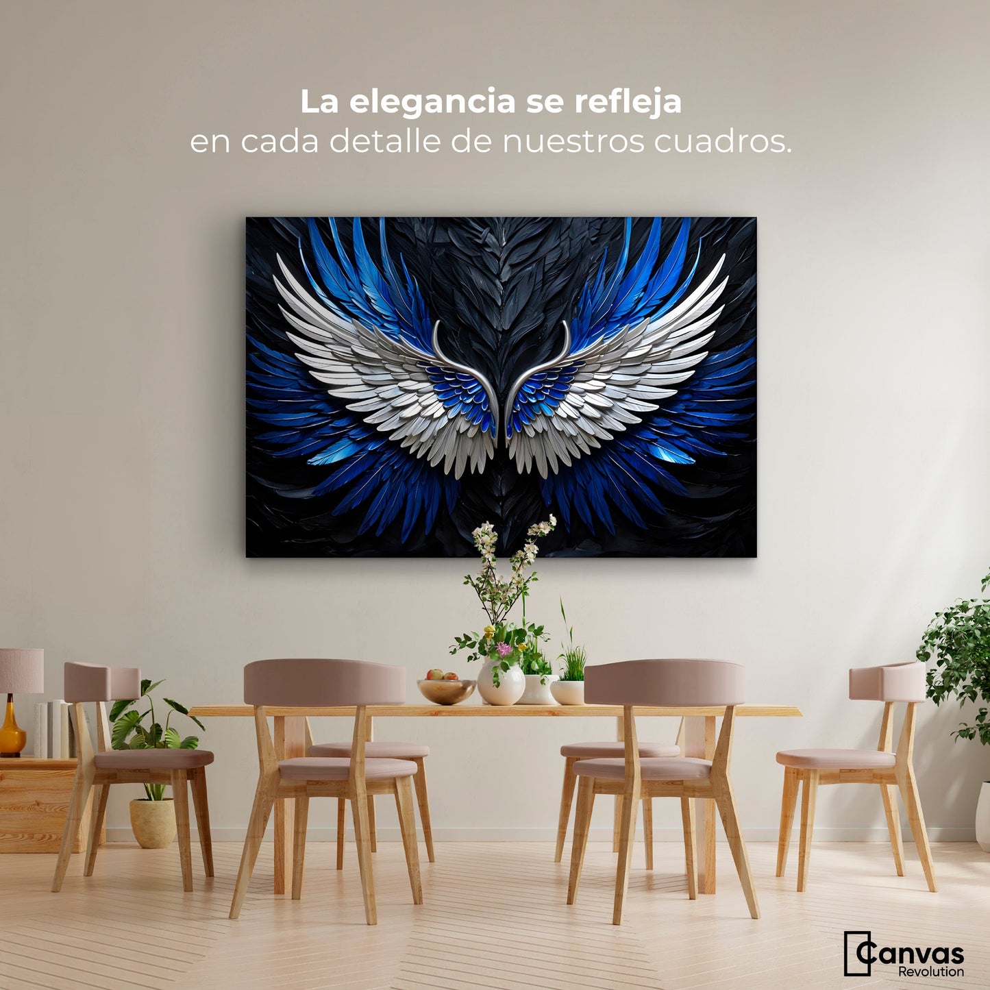 Cuadros Decorativos Canvas Revolution | Alas Angel Cosmico | Montaje4