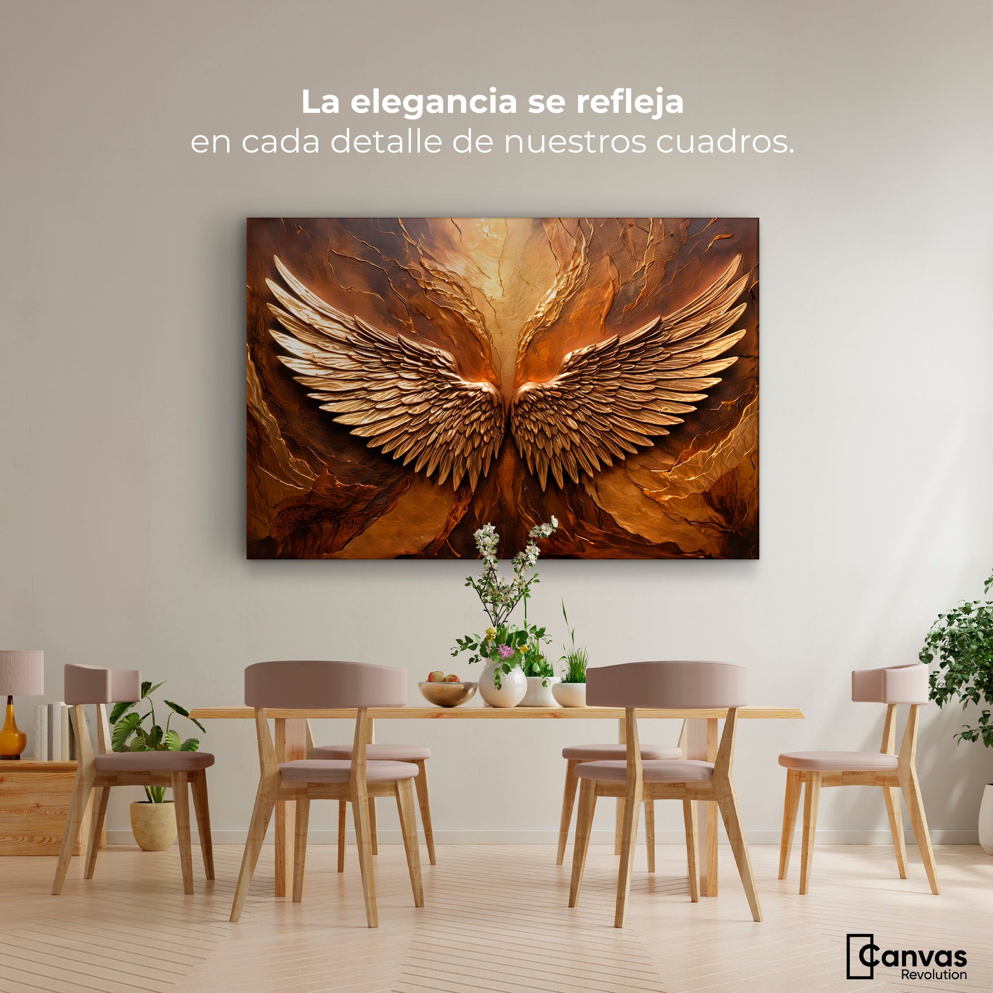 Cuadros Decorativos Canvas Revolution | Alas Angel Divino | Montaje4