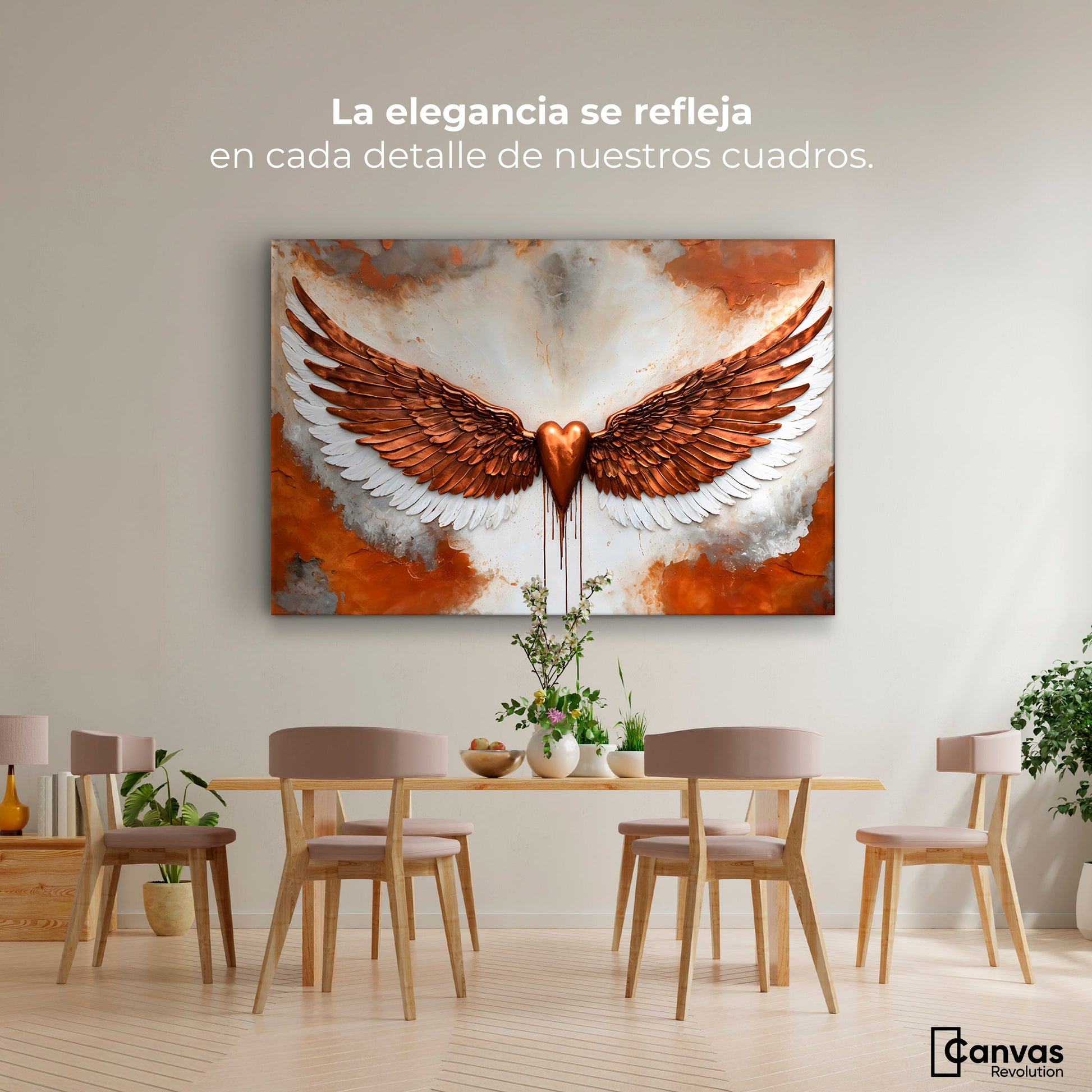 Cuadros Decorativos Canvas Revolution | Alas Angel Fuerza | Montaje4