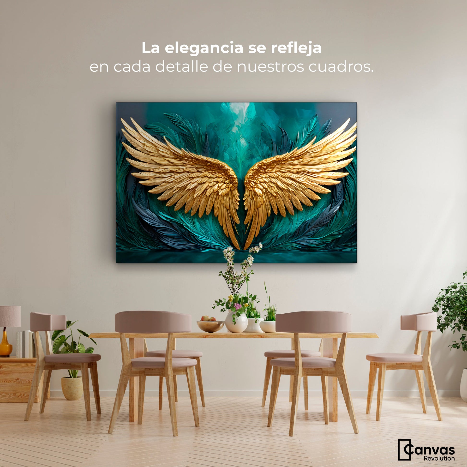 Cuadros Decorativos Canvas Revolution | Alas Angel Libre | Montaje4